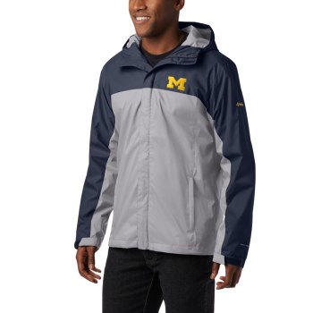 Columbia Collegiate Glennaker Storm - Michigan, Chamarras Azul Marino Grises Para Hombre | 952187-CR